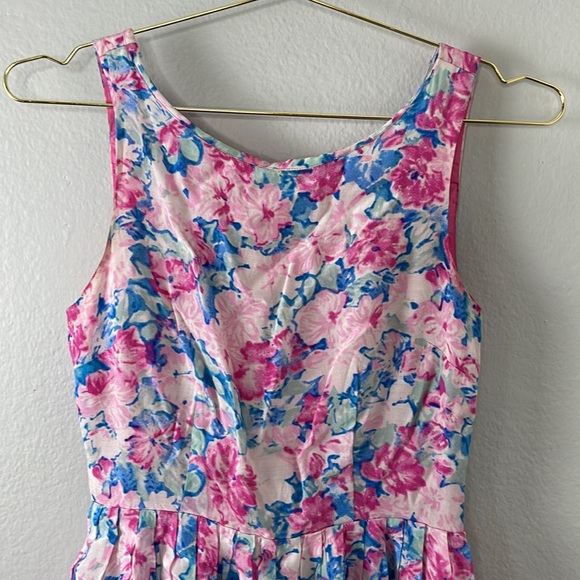 Forever 21 I Love H81 Pink and Blue Floral Mini Dress - Picture 2 of 10